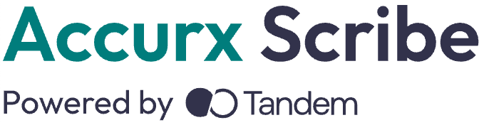 Accurx Scribe powered by Tandem logo